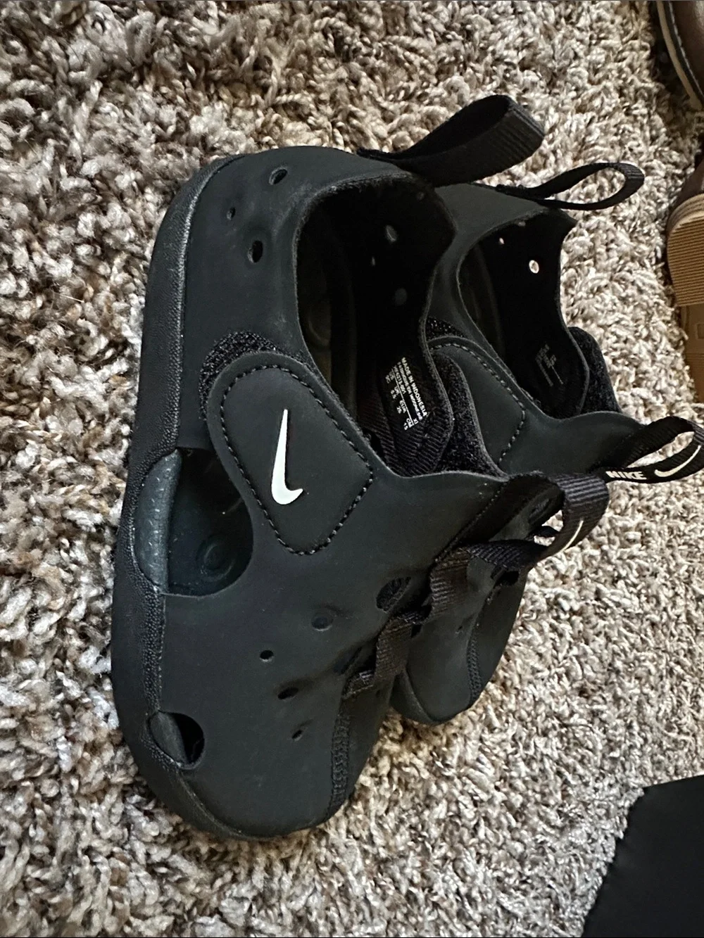 Nike Kids Black Slip-On Hydro Water Shoes